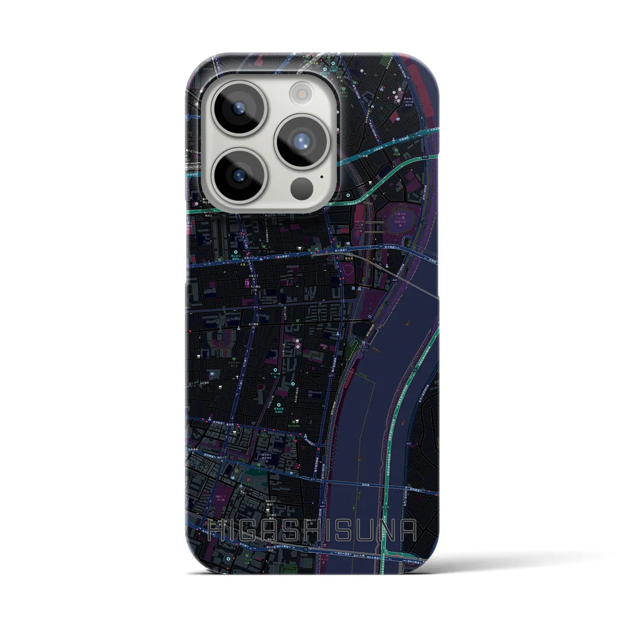 【東砂(東京都)】地図柄iPhoneケース(バックカバータイプ)