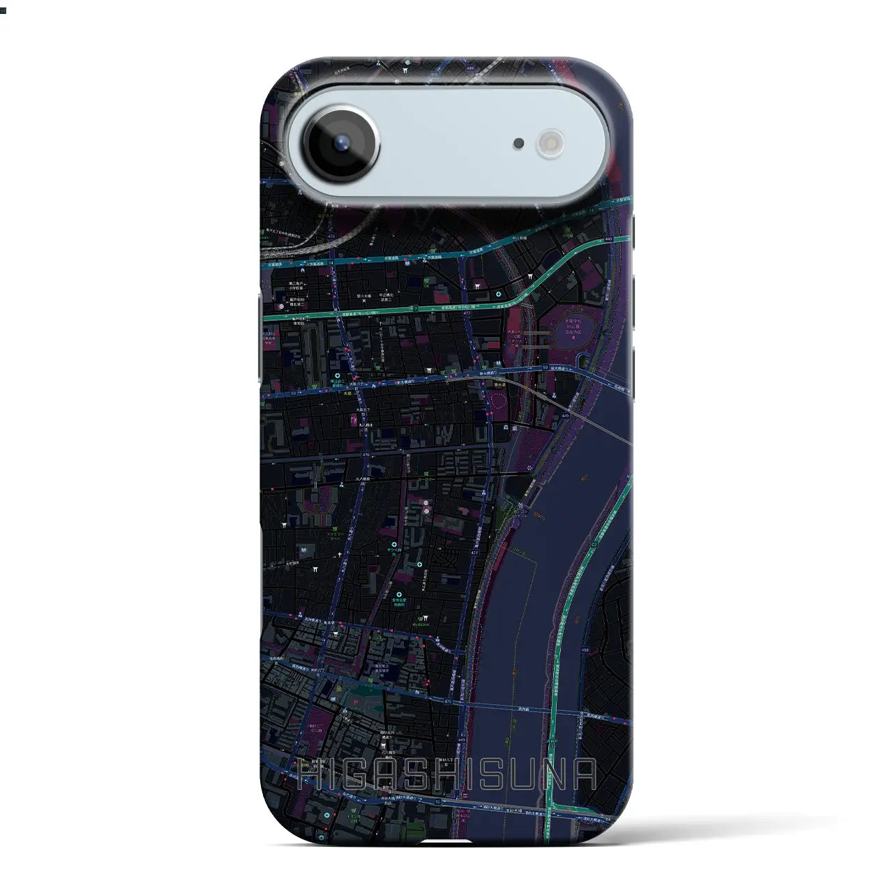 【東砂(東京都)】地図柄iPhoneケース(バックカバータイプ)