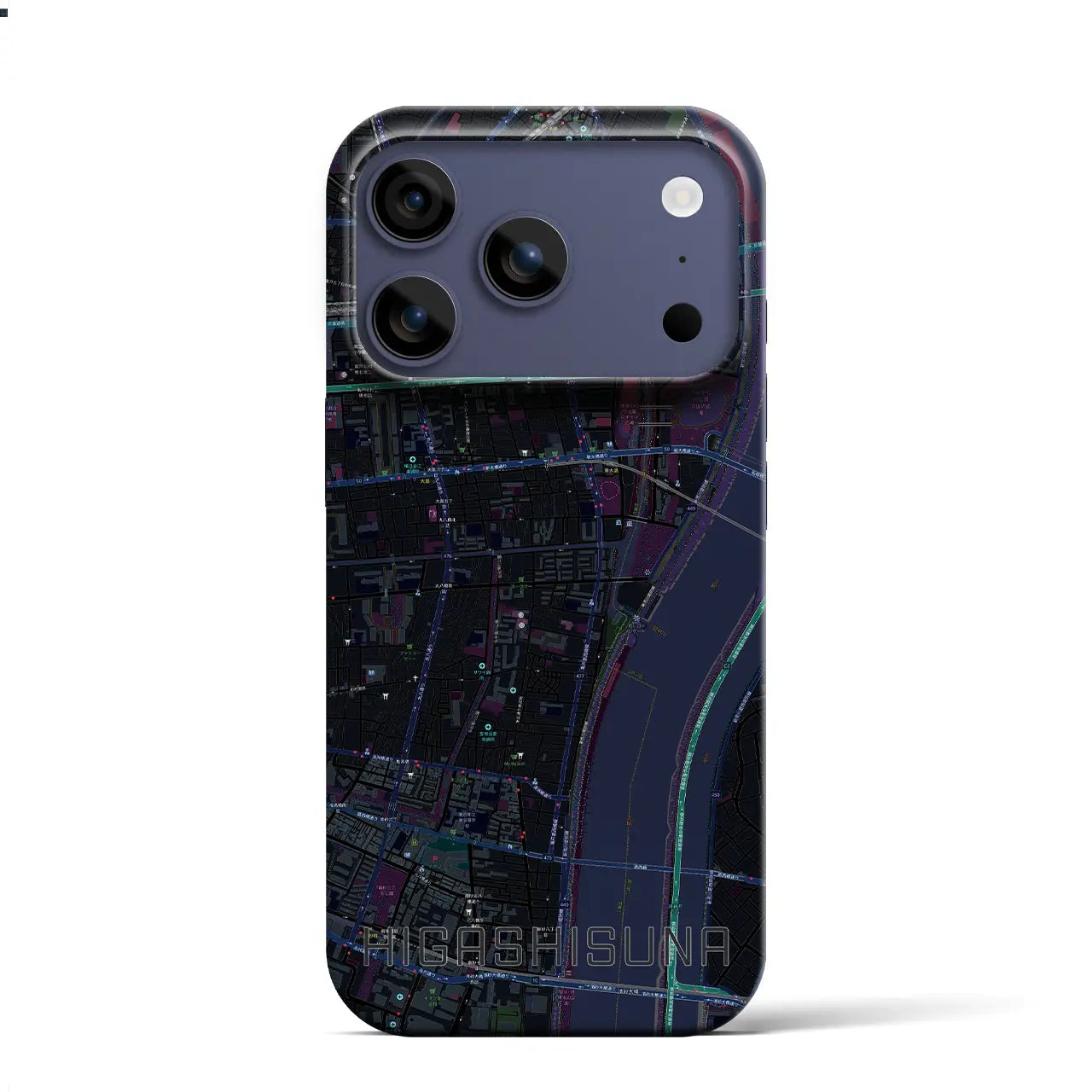 【東砂(東京都)】地図柄iPhoneケース(バックカバータイプ)