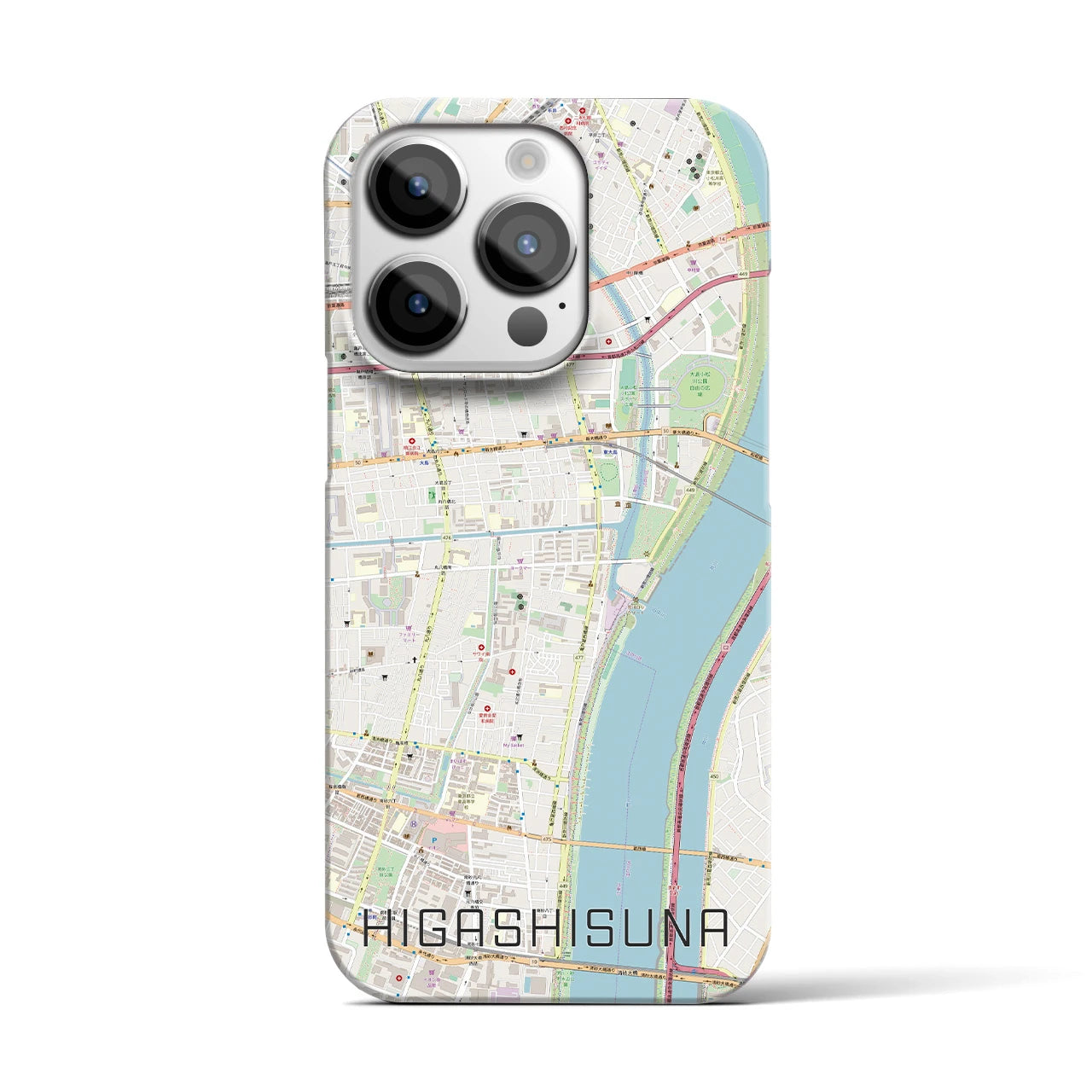 【東砂(東京都)】地図柄iPhoneケース(バックカバータイプ)