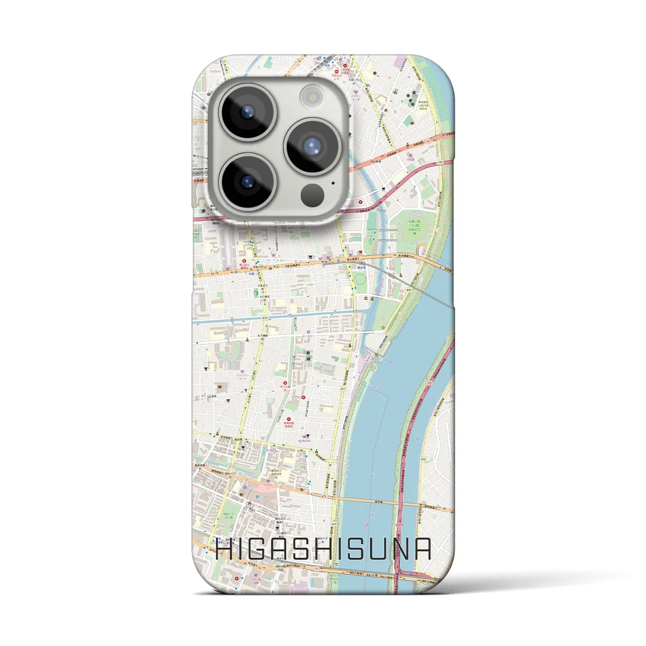 【東砂(東京都)】地図柄iPhoneケース(バックカバータイプ)