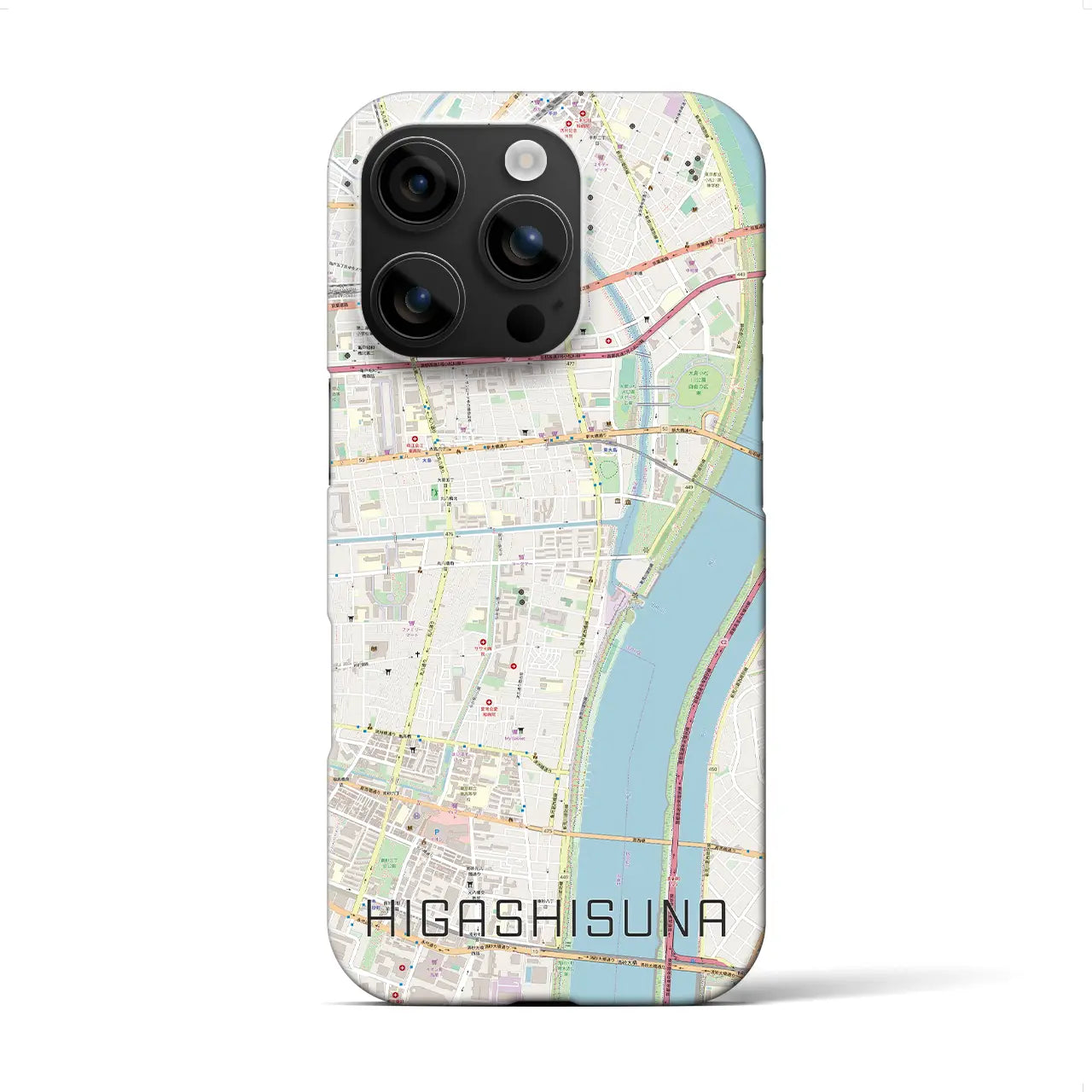 【東砂(東京都)】地図柄iPhoneケース(バックカバータイプ)