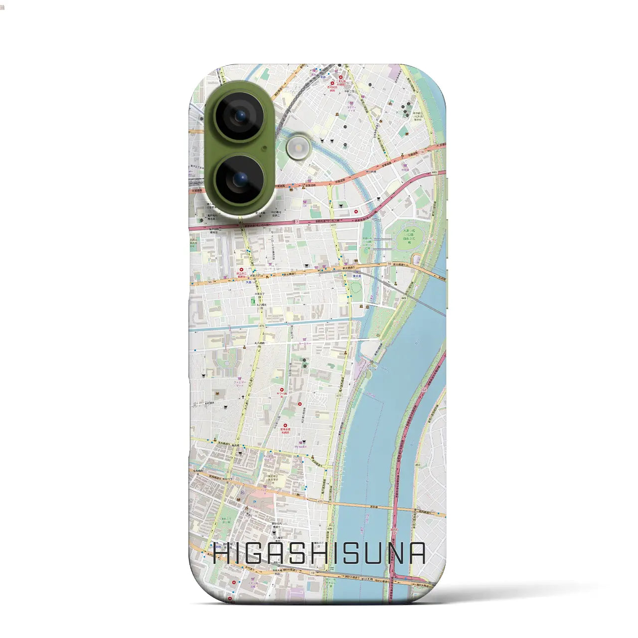 【東砂(東京都)】地図柄iPhoneケース(バックカバータイプ)ナチュラル・iPhone 17 Pro Max 用