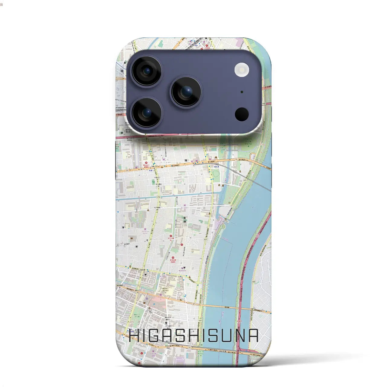 【東砂(東京都)】地図柄iPhoneケース(バックカバータイプ)