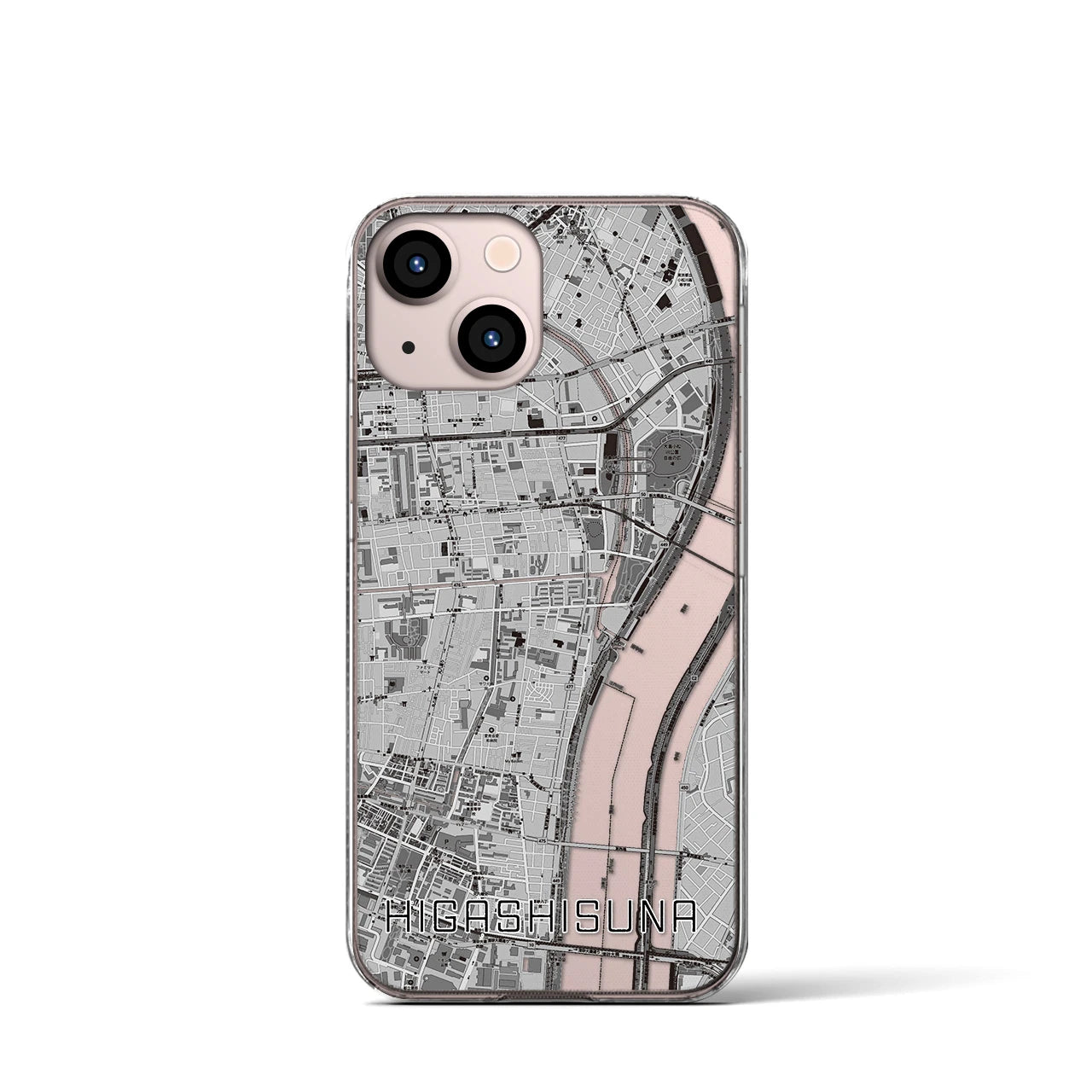 【東砂(東京都)】地図柄iPhoneケース(クリアタイプ)