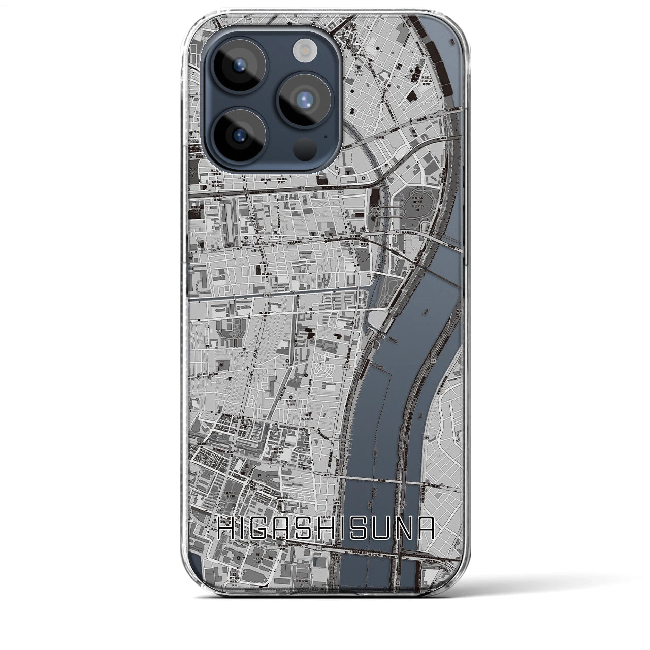 【東砂(東京都)】地図柄iPhoneケース(クリアタイプ)