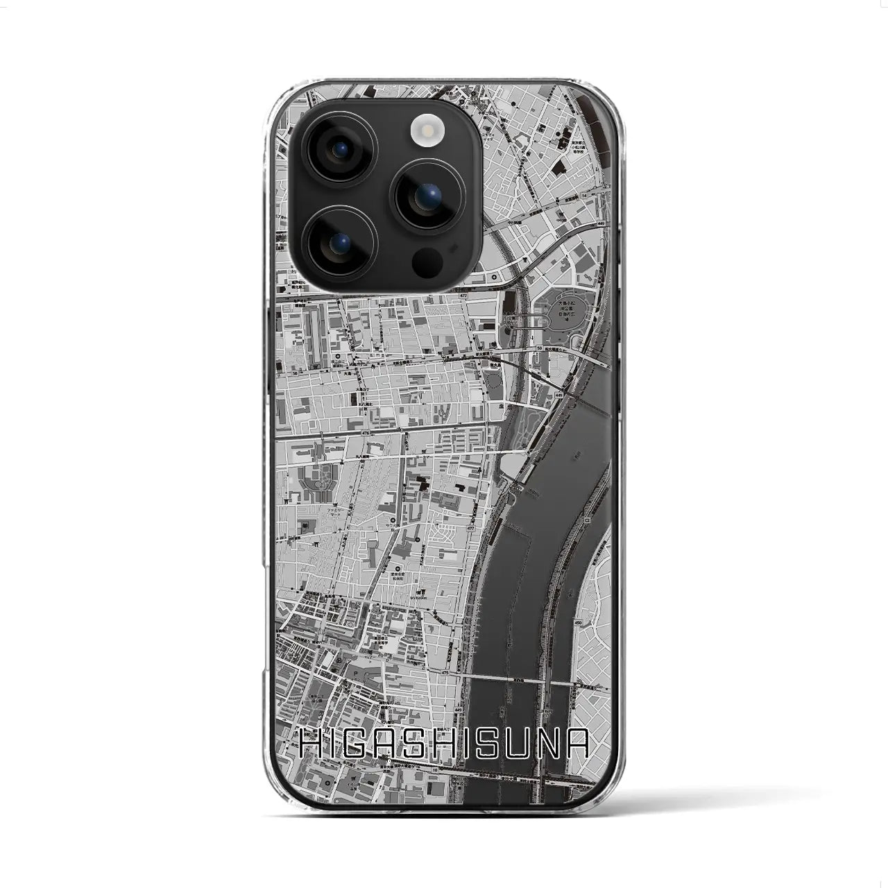 【東砂(東京都)】地図柄iPhoneケース(クリアタイプ)