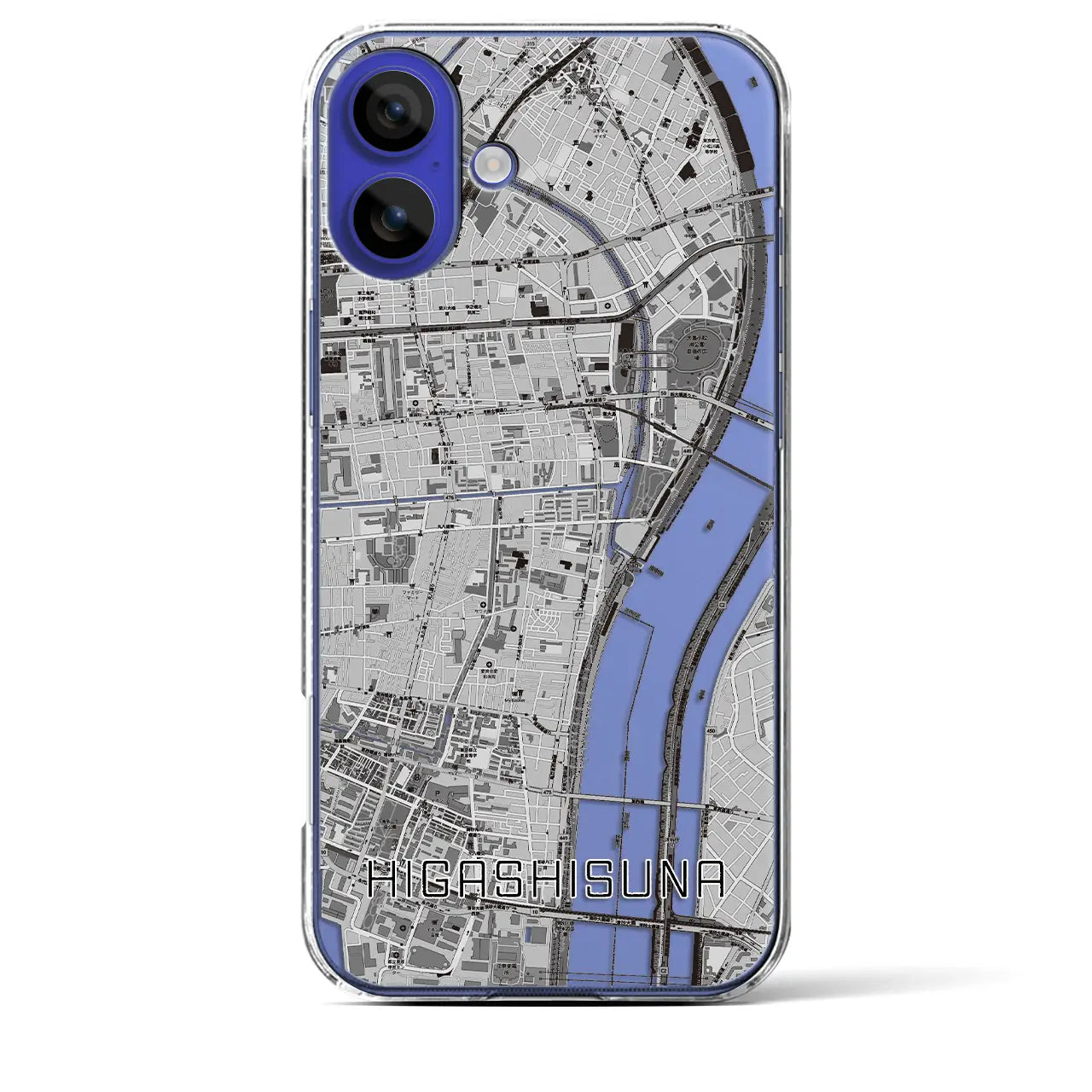 【東砂(東京都)】地図柄iPhoneケース(クリアタイプ)