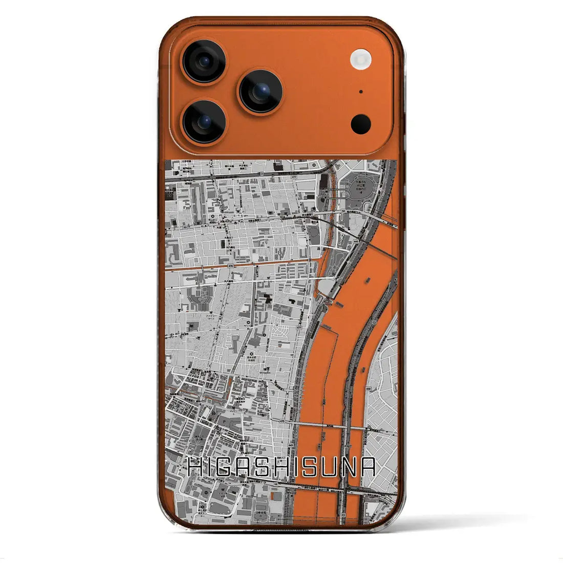 【東砂(東京都)】地図柄iPhoneケース(クリアタイプ)