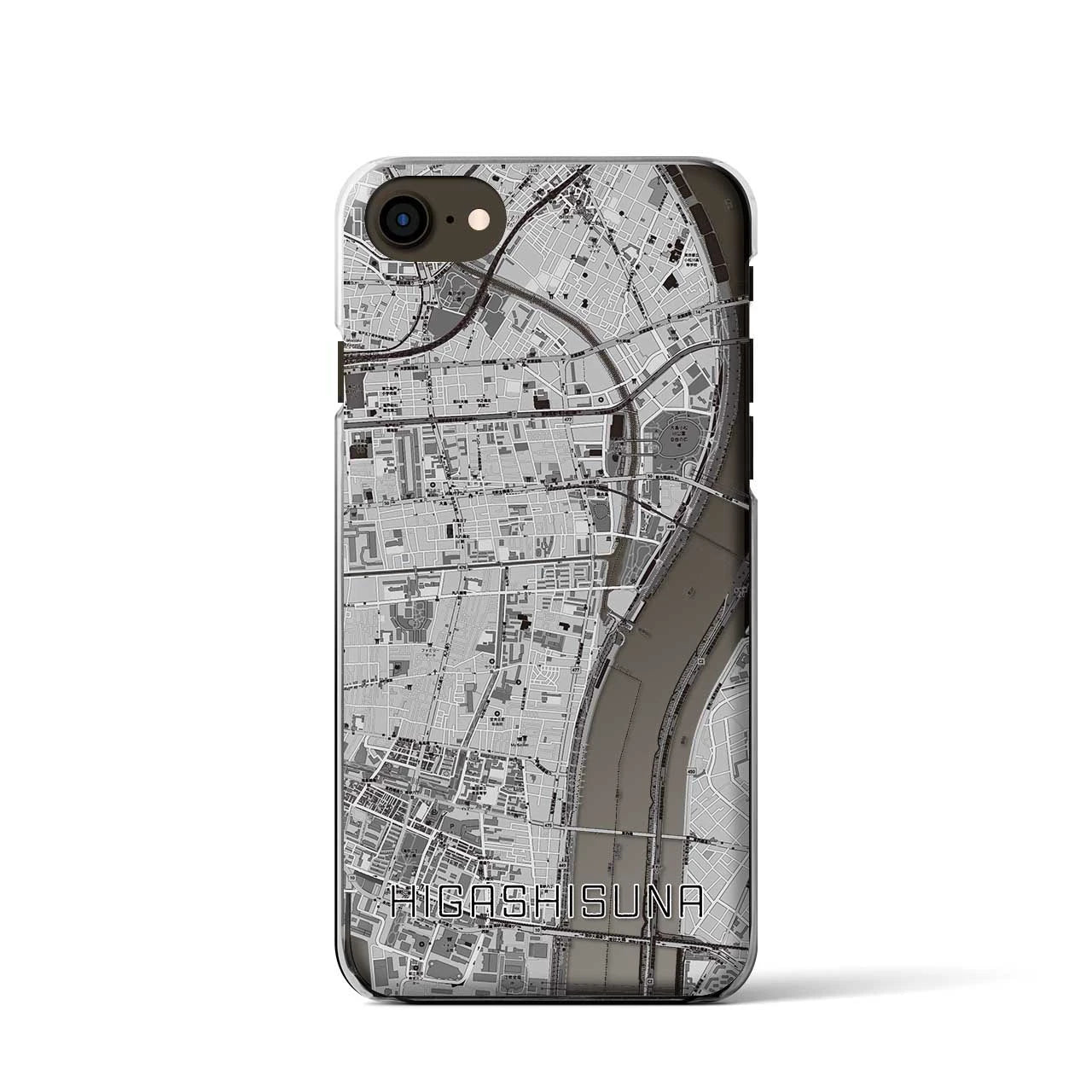 【東砂(東京都)】地図柄iPhoneケース(クリアタイプ)