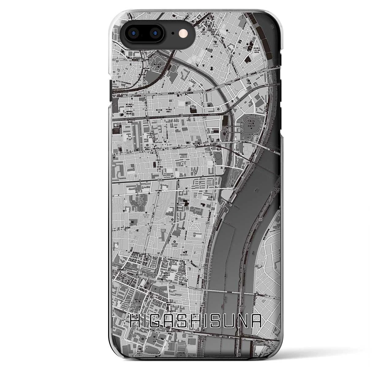 【東砂(東京都)】地図柄iPhoneケース(クリアタイプ)