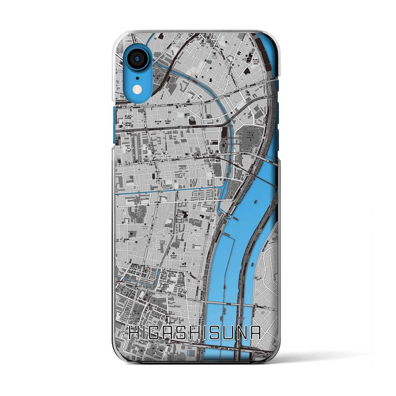 【東砂(東京都)】地図柄iPhoneケース(クリアタイプ)