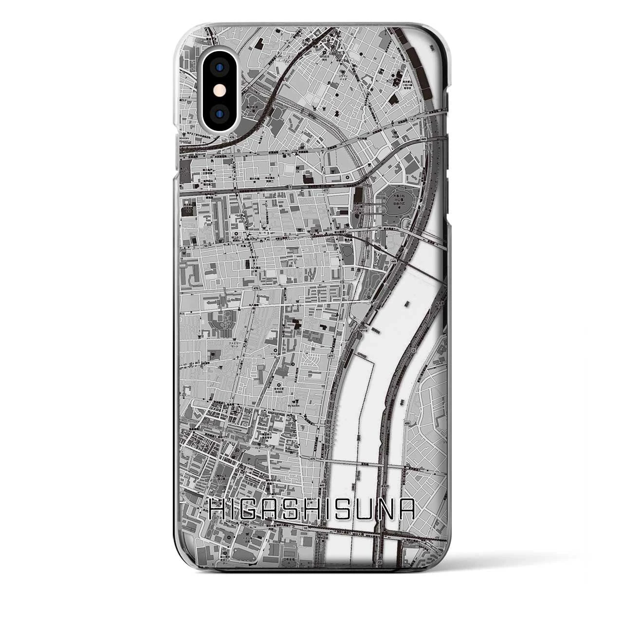 【東砂(東京都)】地図柄iPhoneケース(クリアタイプ)