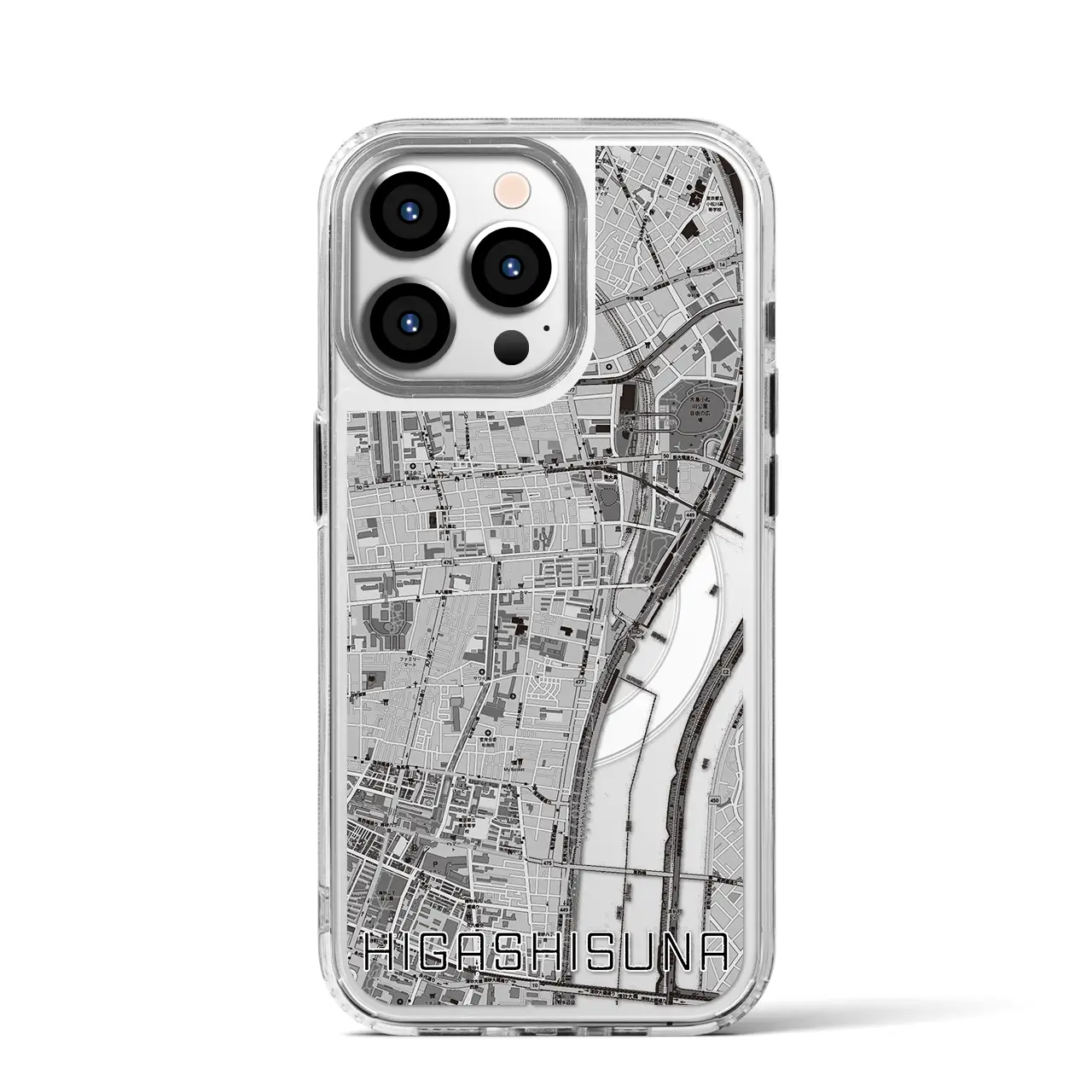 【東砂(東京都)】地図柄iPhoneケース(MagSafeタイプ)