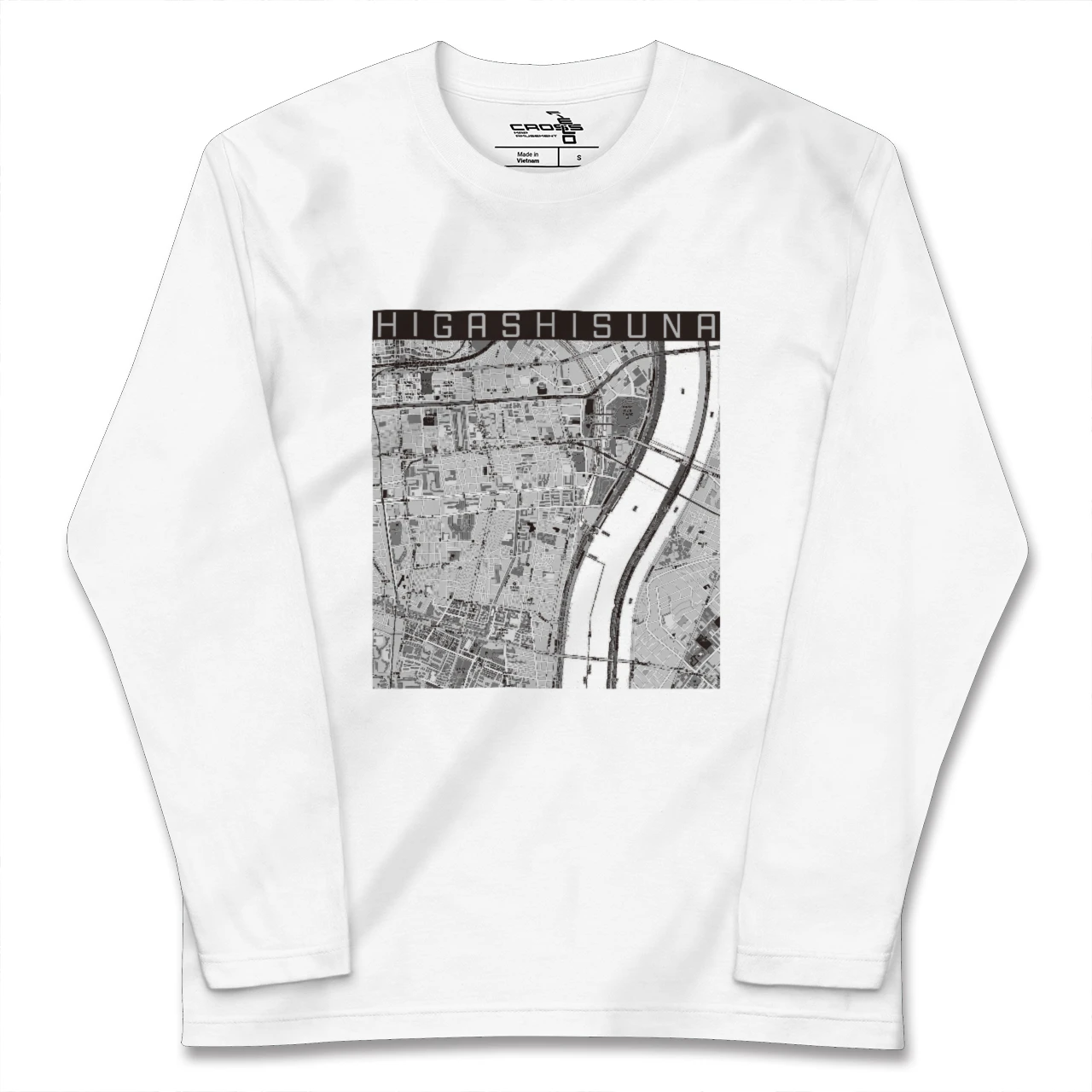 【東砂(東京都)】地図柄ロングスリーブTシャツ