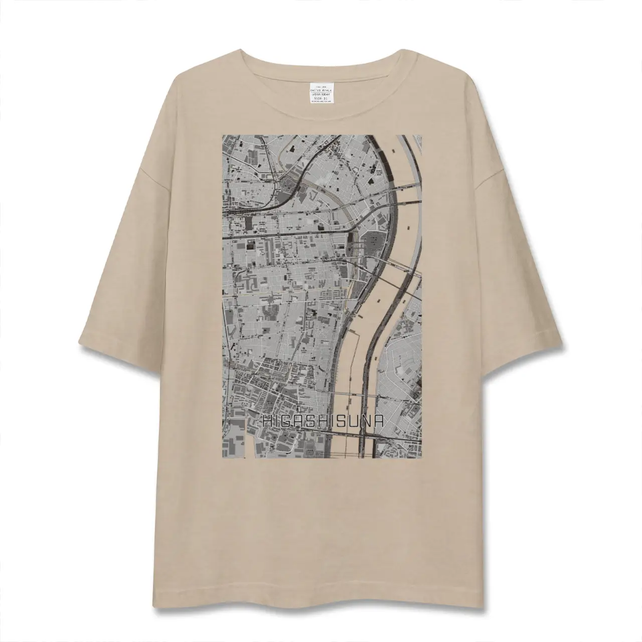【東砂(東京都)】地図柄ビッグシルエットTシャツ