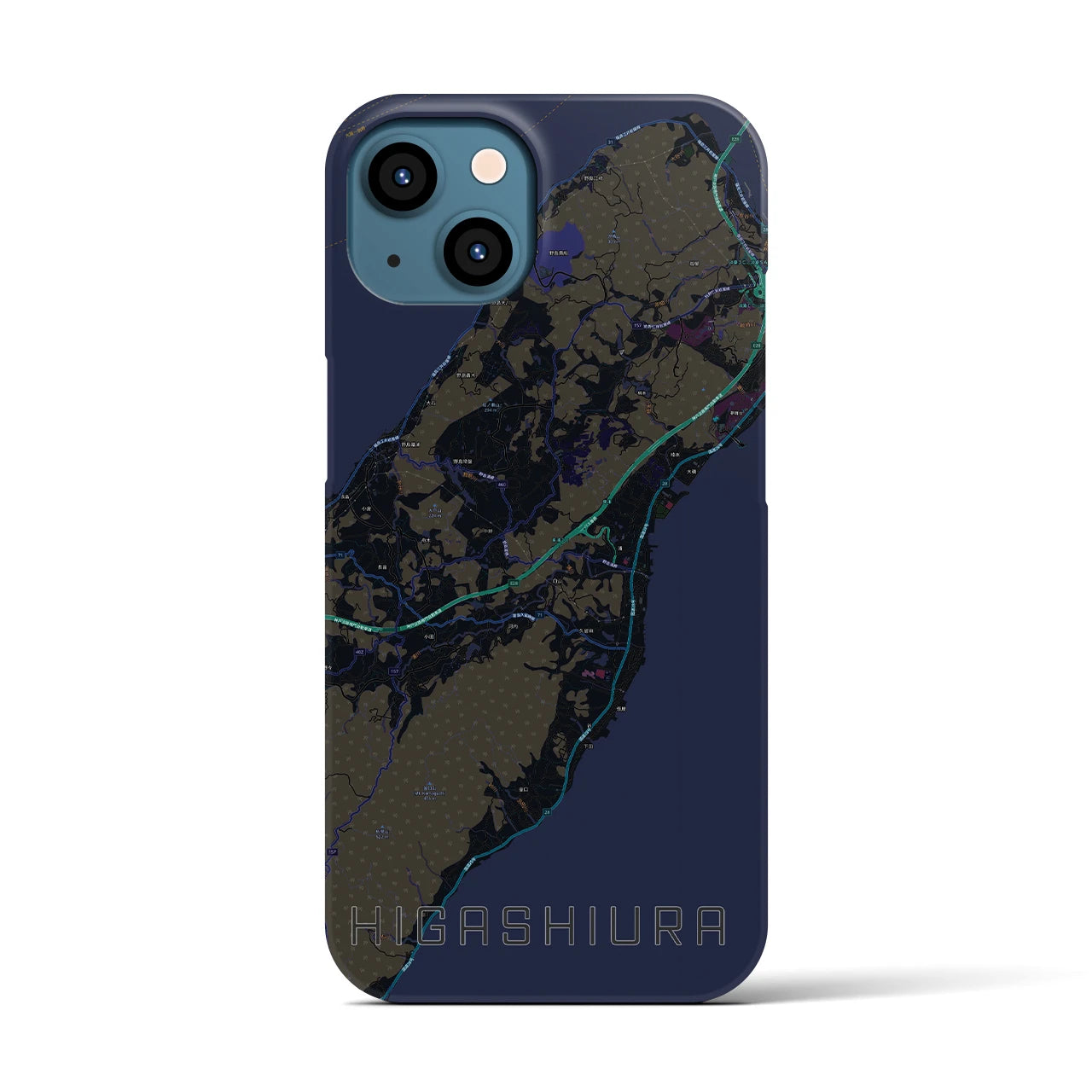 【東浦(兵庫県)】地図柄iPhoneケース(バックカバータイプ)