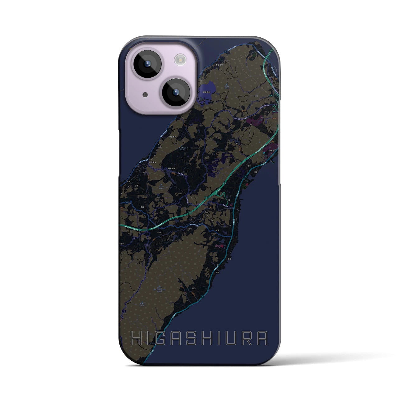 【東浦(兵庫県)】地図柄iPhoneケース(バックカバータイプ)
