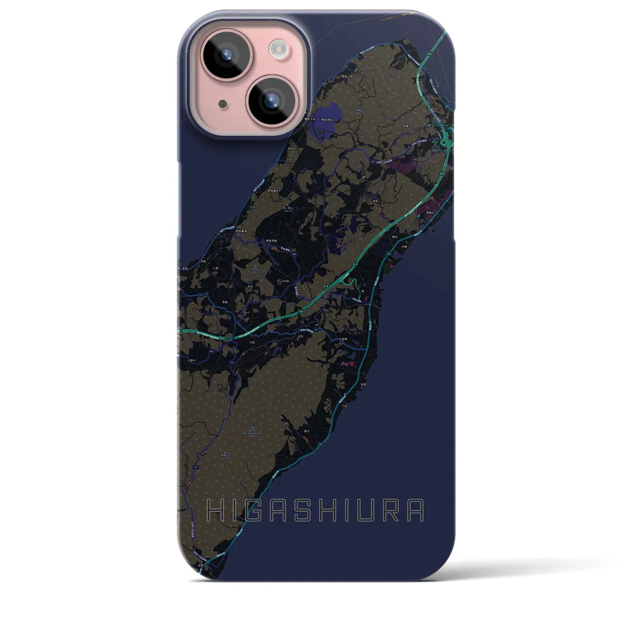 【東浦(兵庫県)】地図柄iPhoneケース(バックカバータイプ)