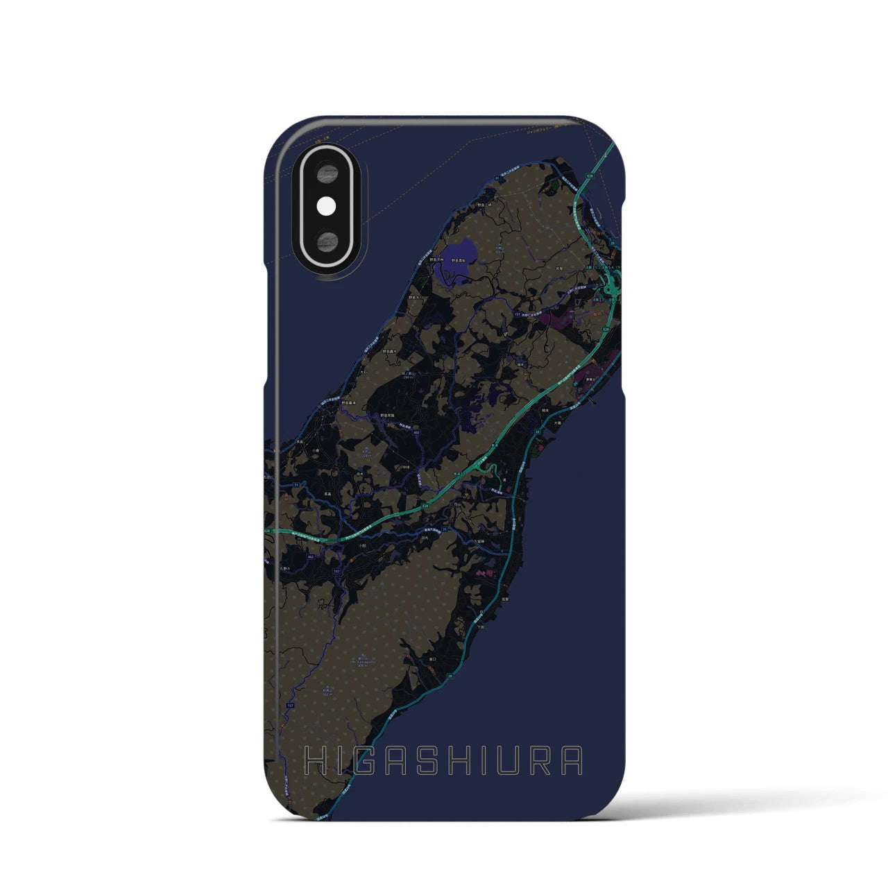 【東浦(兵庫県)】地図柄iPhoneケース(バックカバータイプ)