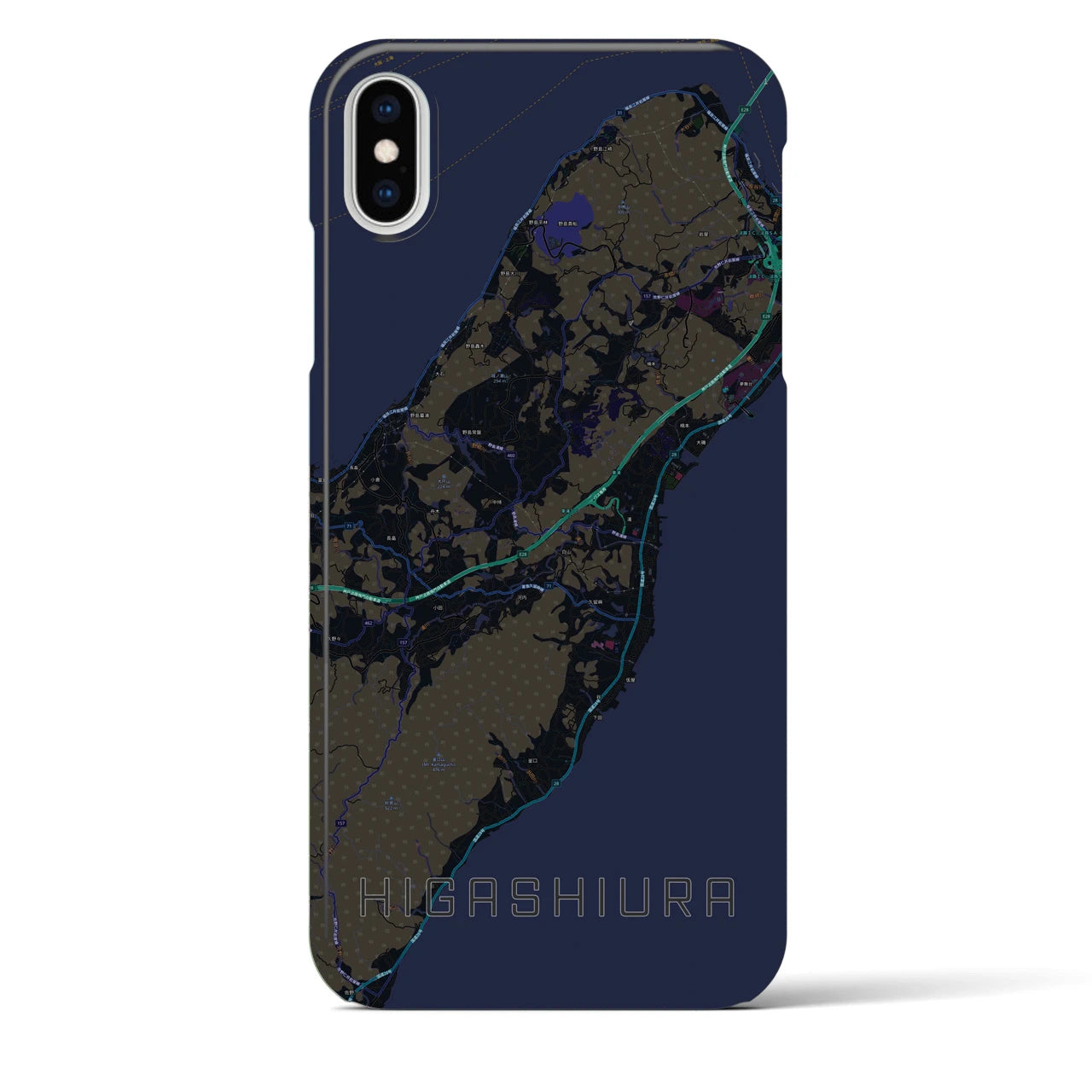 【東浦(兵庫県)】地図柄iPhoneケース(バックカバータイプ)