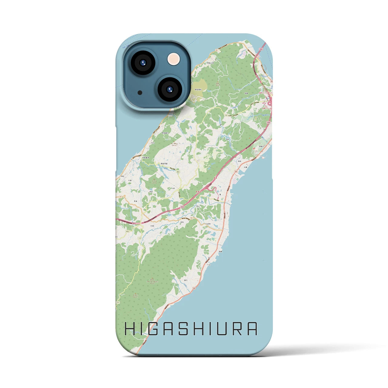 【東浦(兵庫県)】地図柄iPhoneケース(バックカバータイプ)