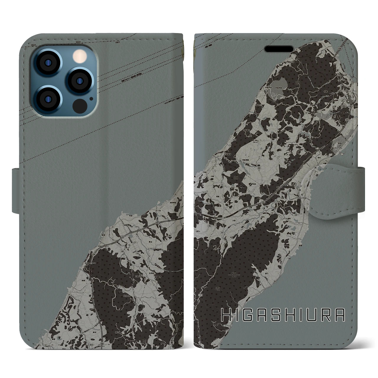【東浦(兵庫県)】地図柄iPhoneケース(手帳タイプ)