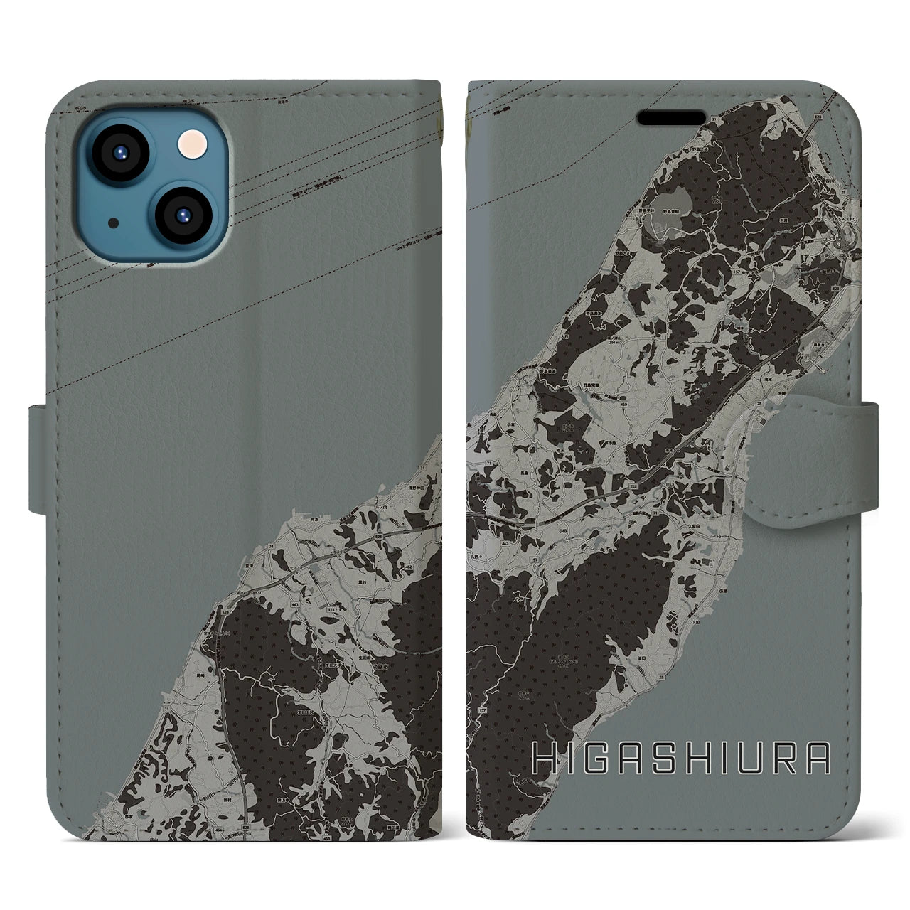 【東浦(兵庫県)】地図柄iPhoneケース(手帳タイプ)