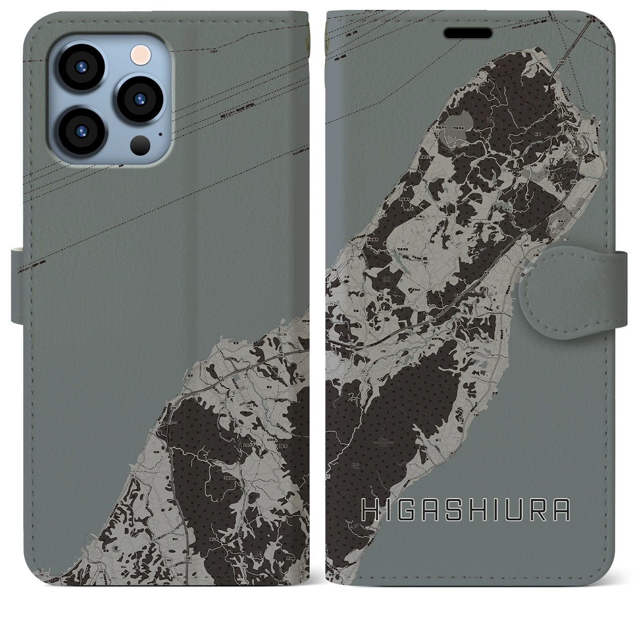 【東浦(兵庫県)】地図柄iPhoneケース(手帳タイプ)