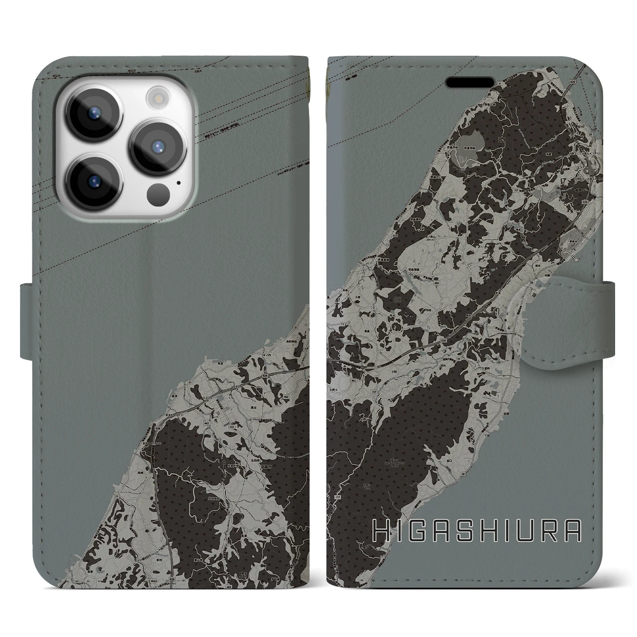 【東浦(兵庫県)】地図柄iPhoneケース(手帳タイプ)