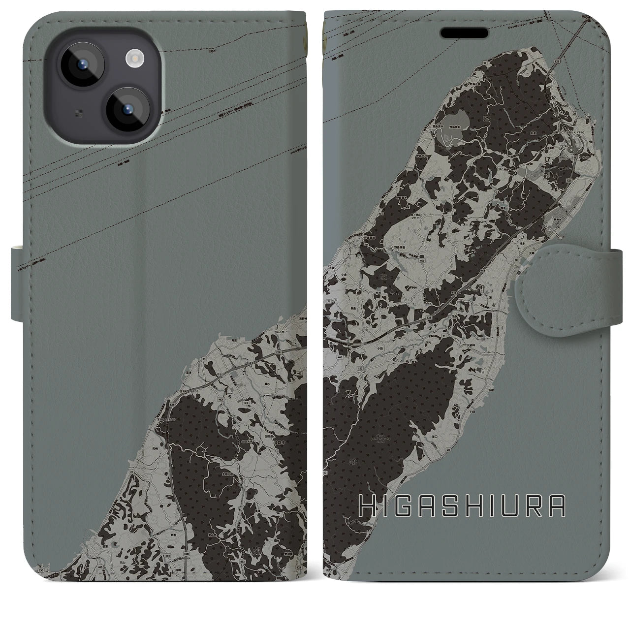 【東浦(兵庫県)】地図柄iPhoneケース(手帳タイプ)