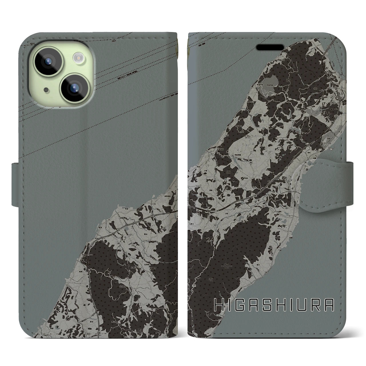 【東浦(兵庫県)】地図柄iPhoneケース(手帳タイプ)