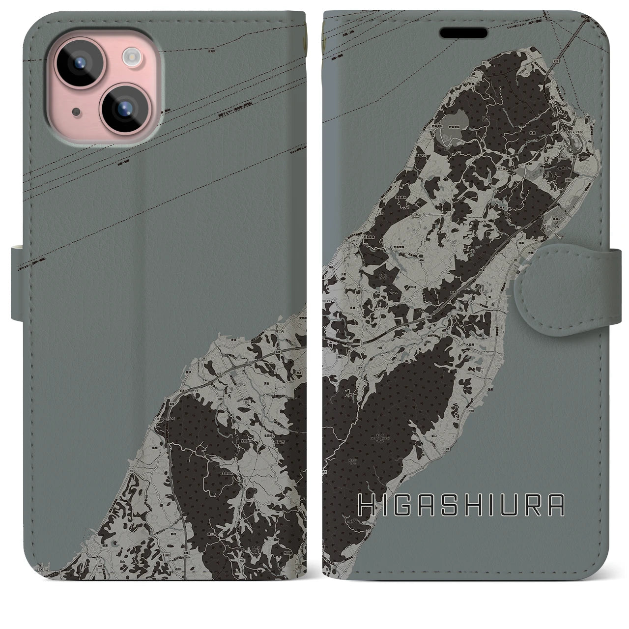 【東浦(兵庫県)】地図柄iPhoneケース(手帳タイプ)