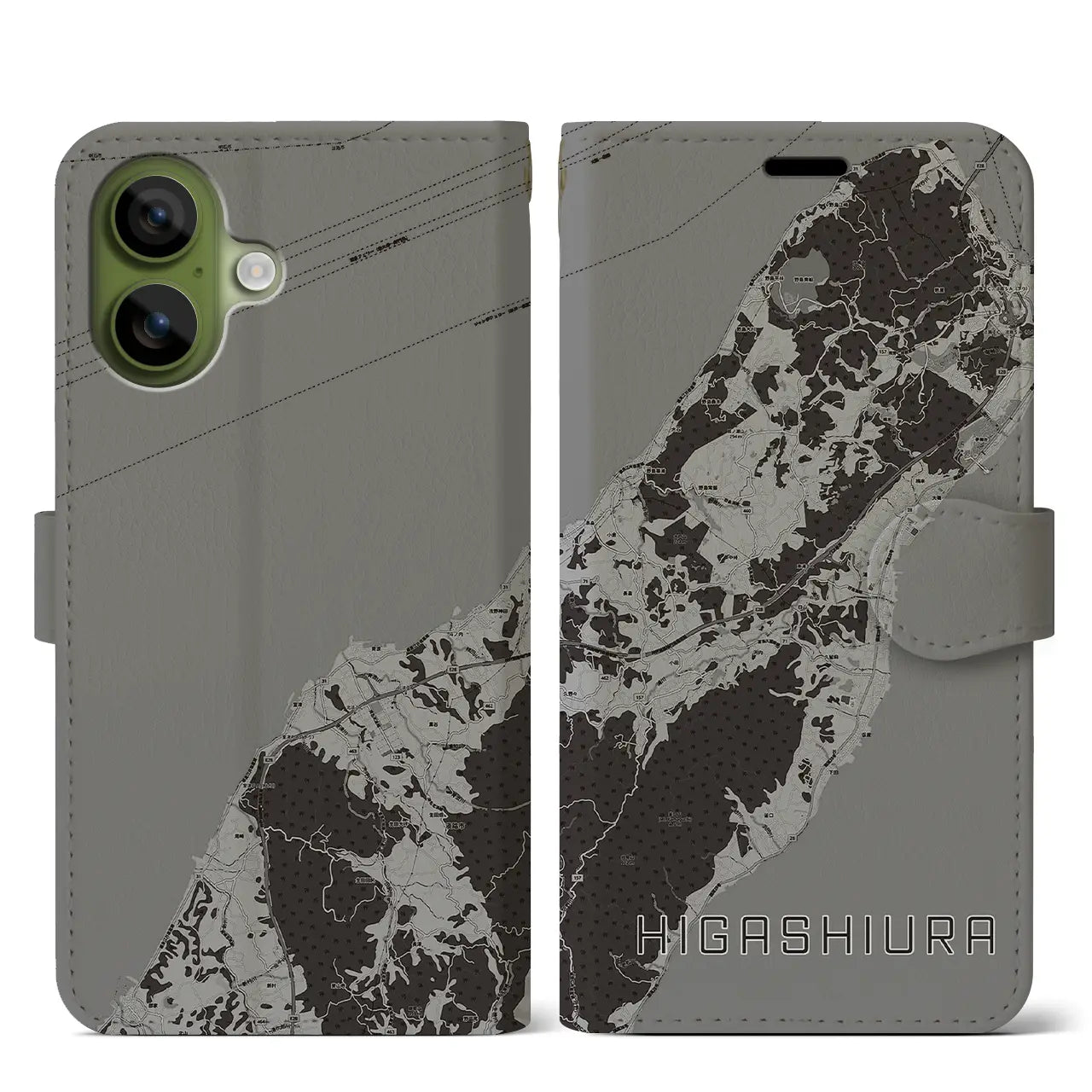 【東浦(兵庫県)】地図柄iPhoneケース(手帳タイプ)