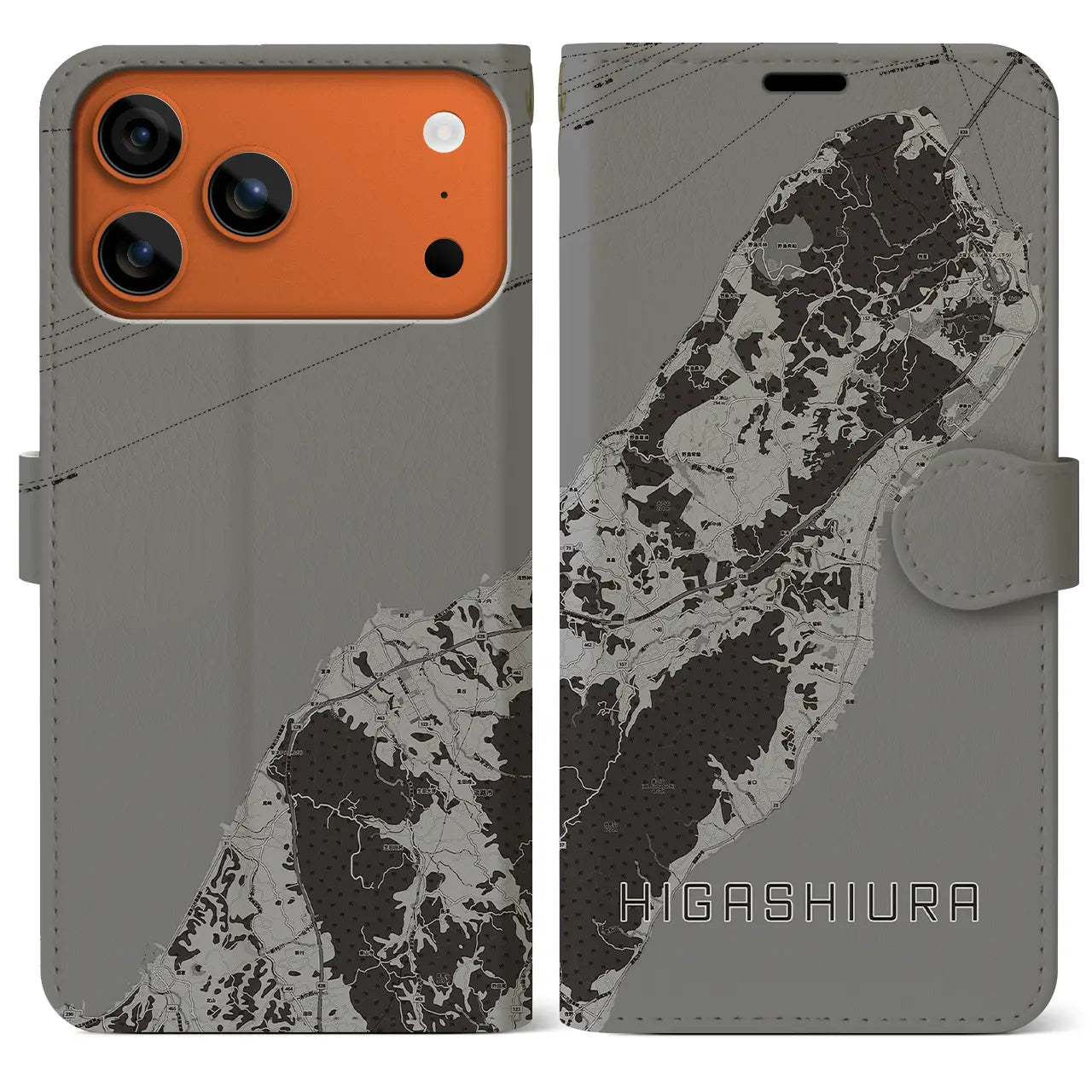 【東浦(兵庫県)】地図柄iPhoneケース(手帳タイプ)