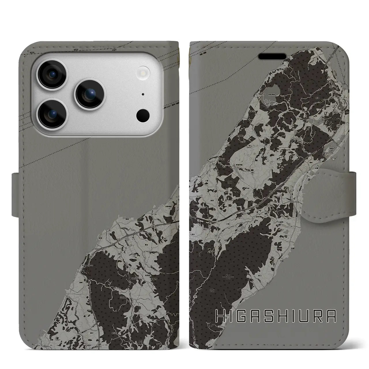 【東浦(兵庫県)】地図柄iPhoneケース(手帳タイプ)