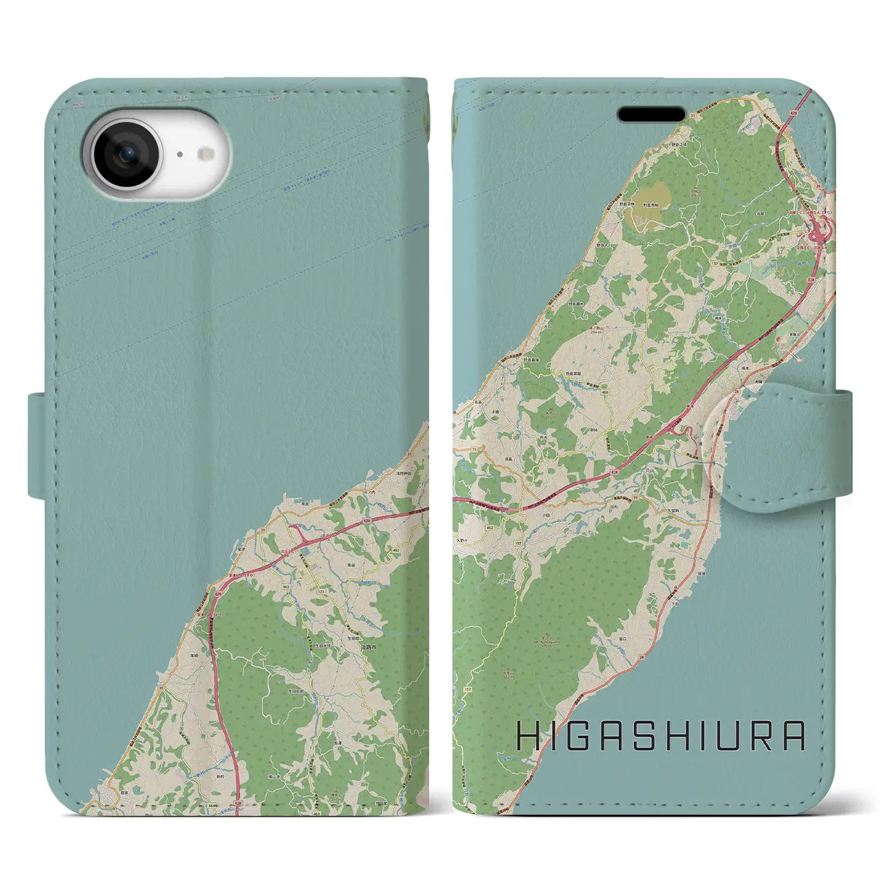 【東浦(兵庫県)】地図柄iPhoneケース(手帳タイプ)
