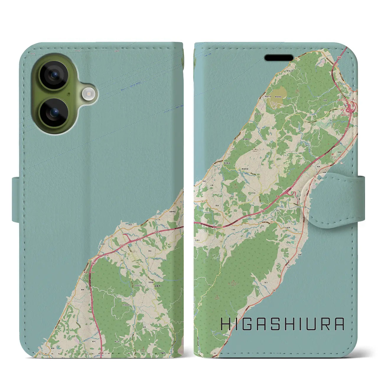 【東浦(兵庫県)】地図柄iPhoneケース(手帳タイプ)