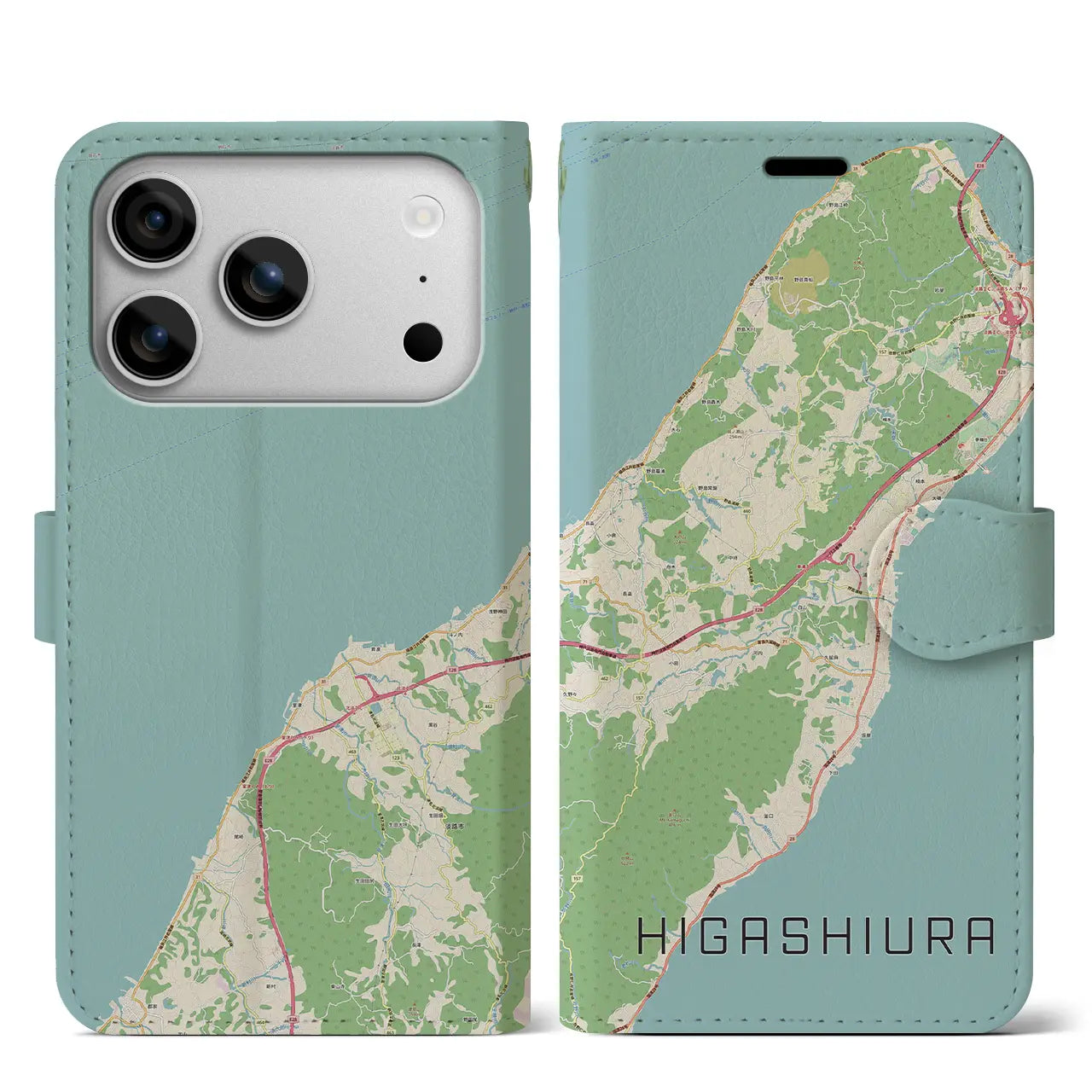 【東浦(兵庫県)】地図柄iPhoneケース(手帳タイプ)