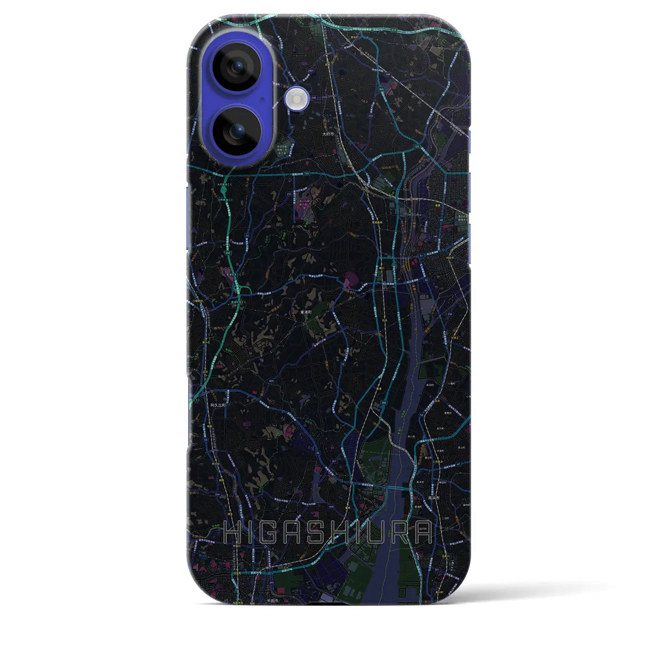 【東浦(愛知県)】地図柄iPhoneケース(バックカバータイプ)