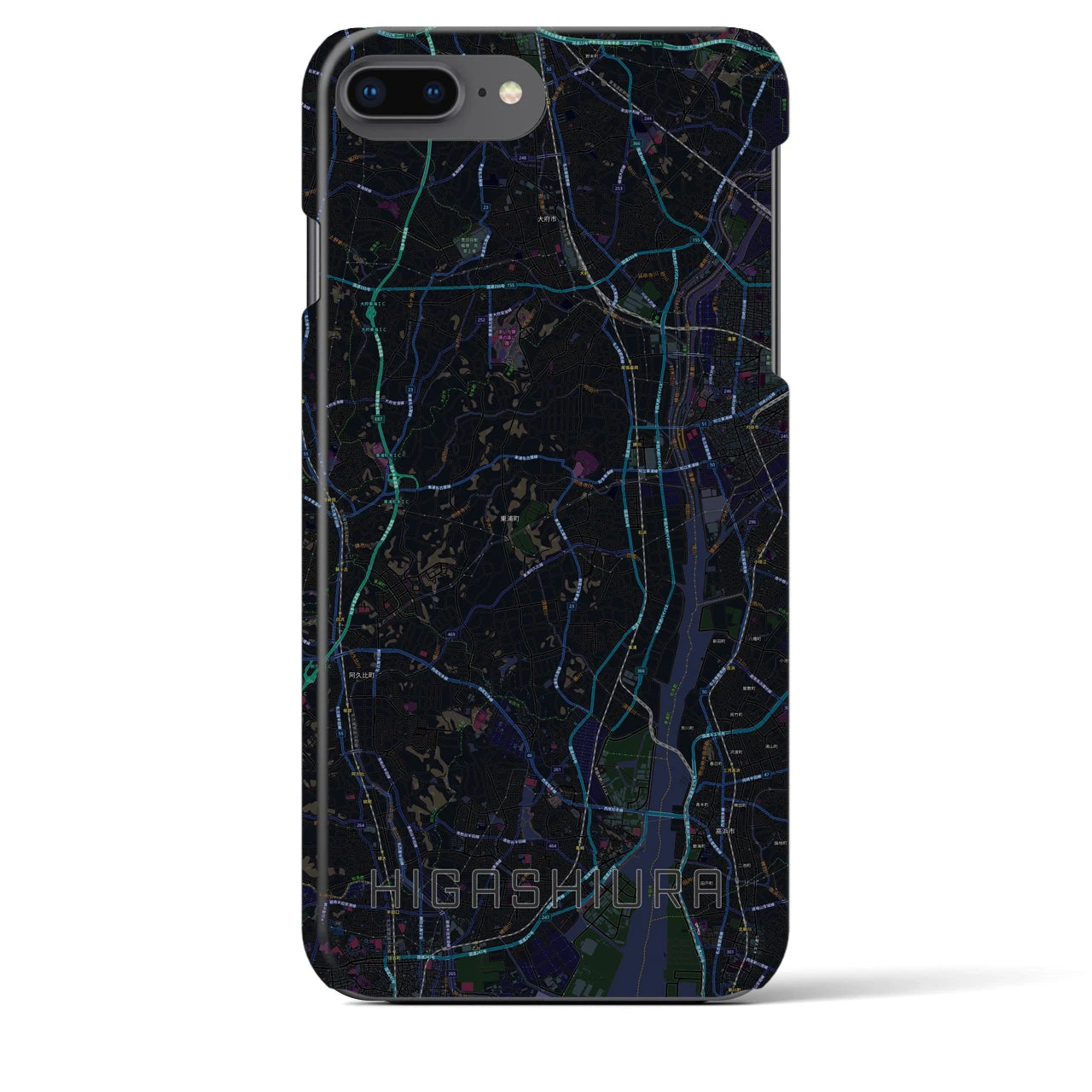 【東浦(愛知県)】地図柄iPhoneケース(バックカバータイプ)