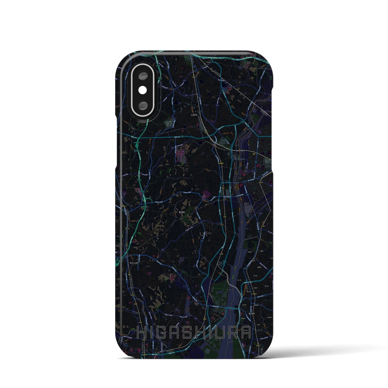 【東浦(愛知県)】地図柄iPhoneケース(バックカバータイプ)