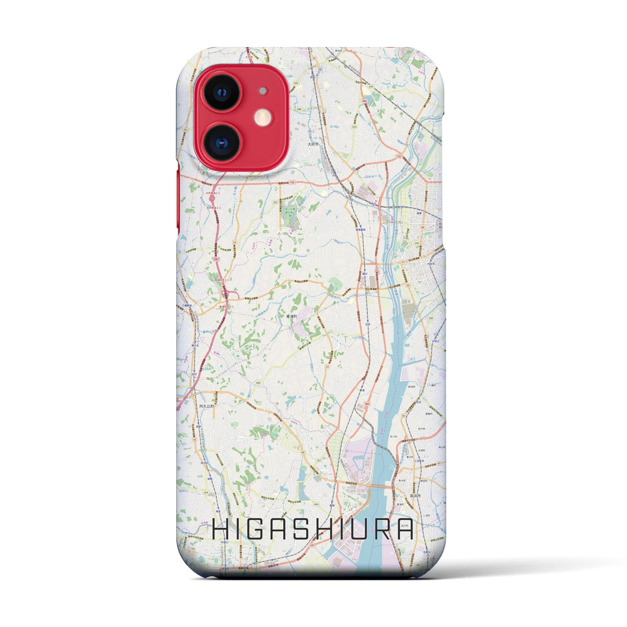 【東浦(愛知県)】地図柄iPhoneケース(バックカバータイプ)