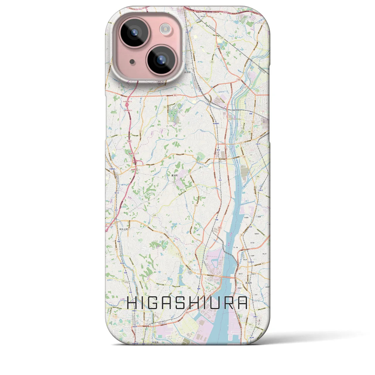 【東浦(愛知県)】地図柄iPhoneケース(バックカバータイプ)