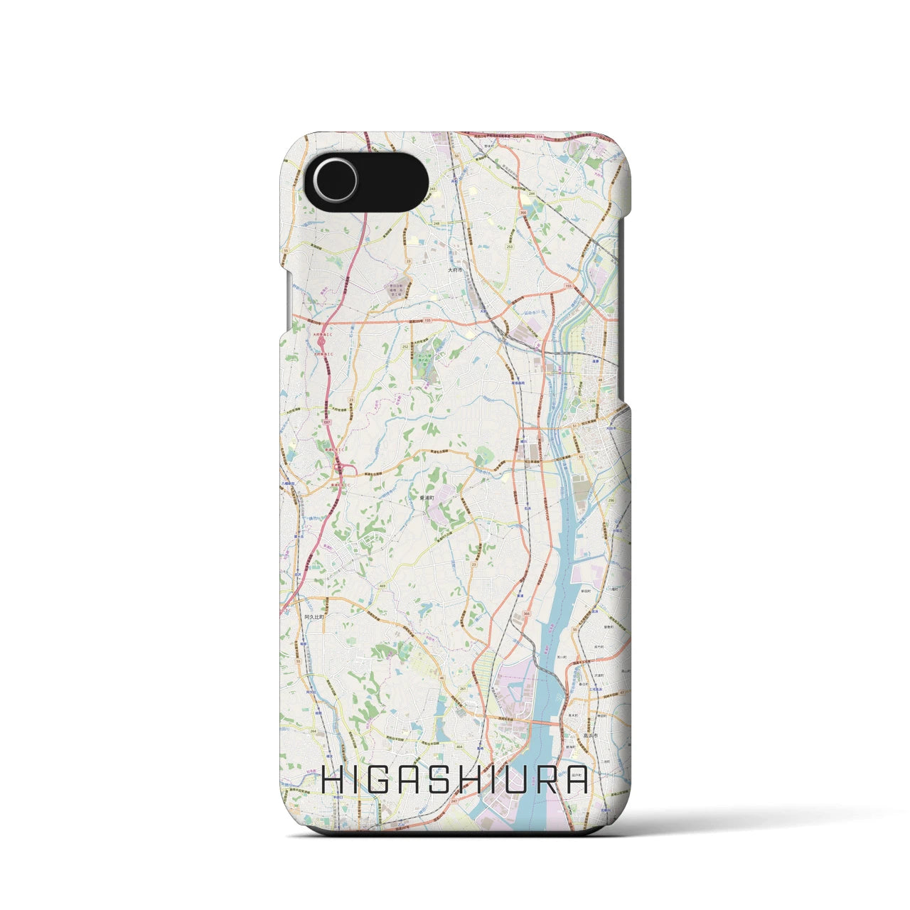 【東浦(愛知県)】地図柄iPhoneケース(バックカバータイプ)