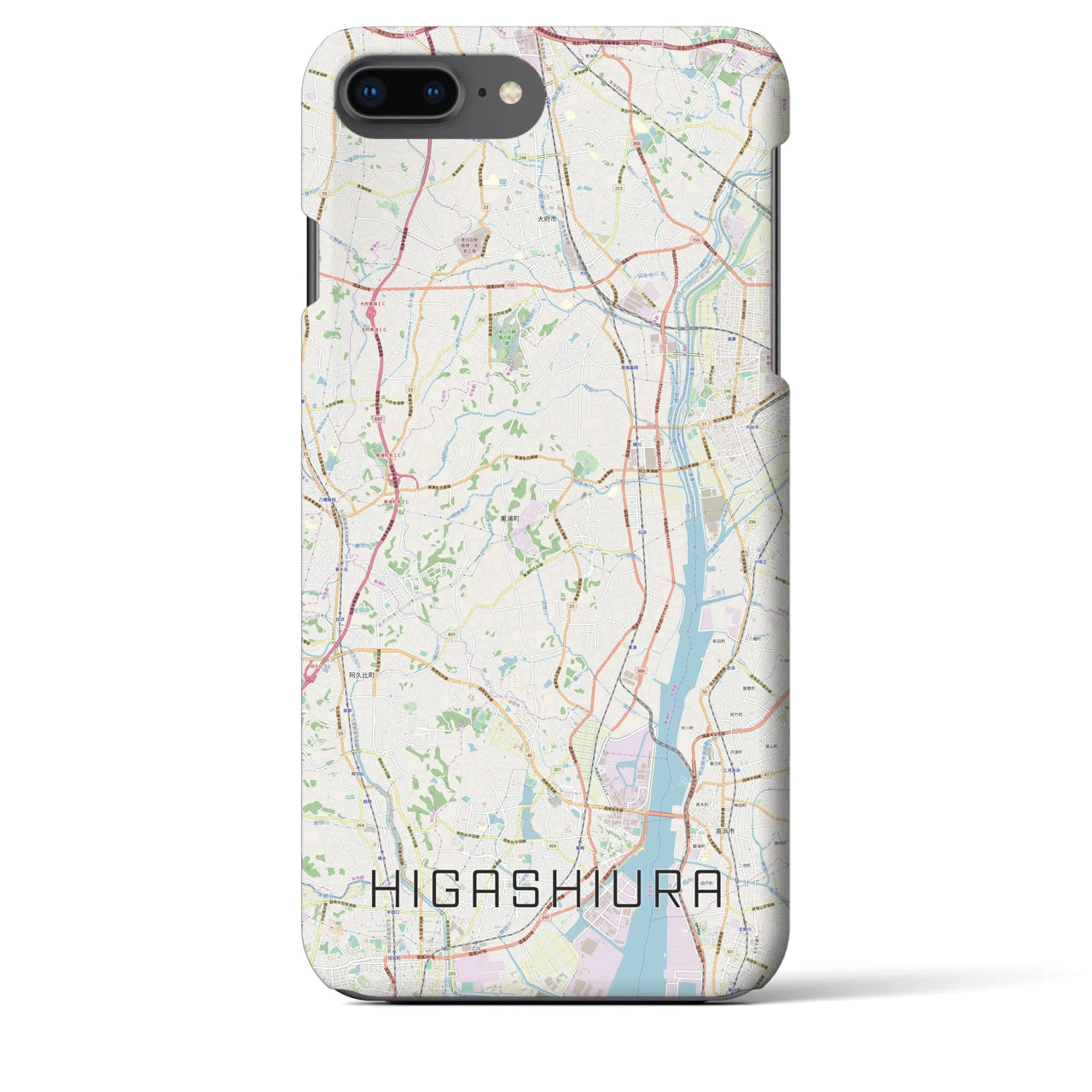 【東浦(愛知県)】地図柄iPhoneケース(バックカバータイプ)