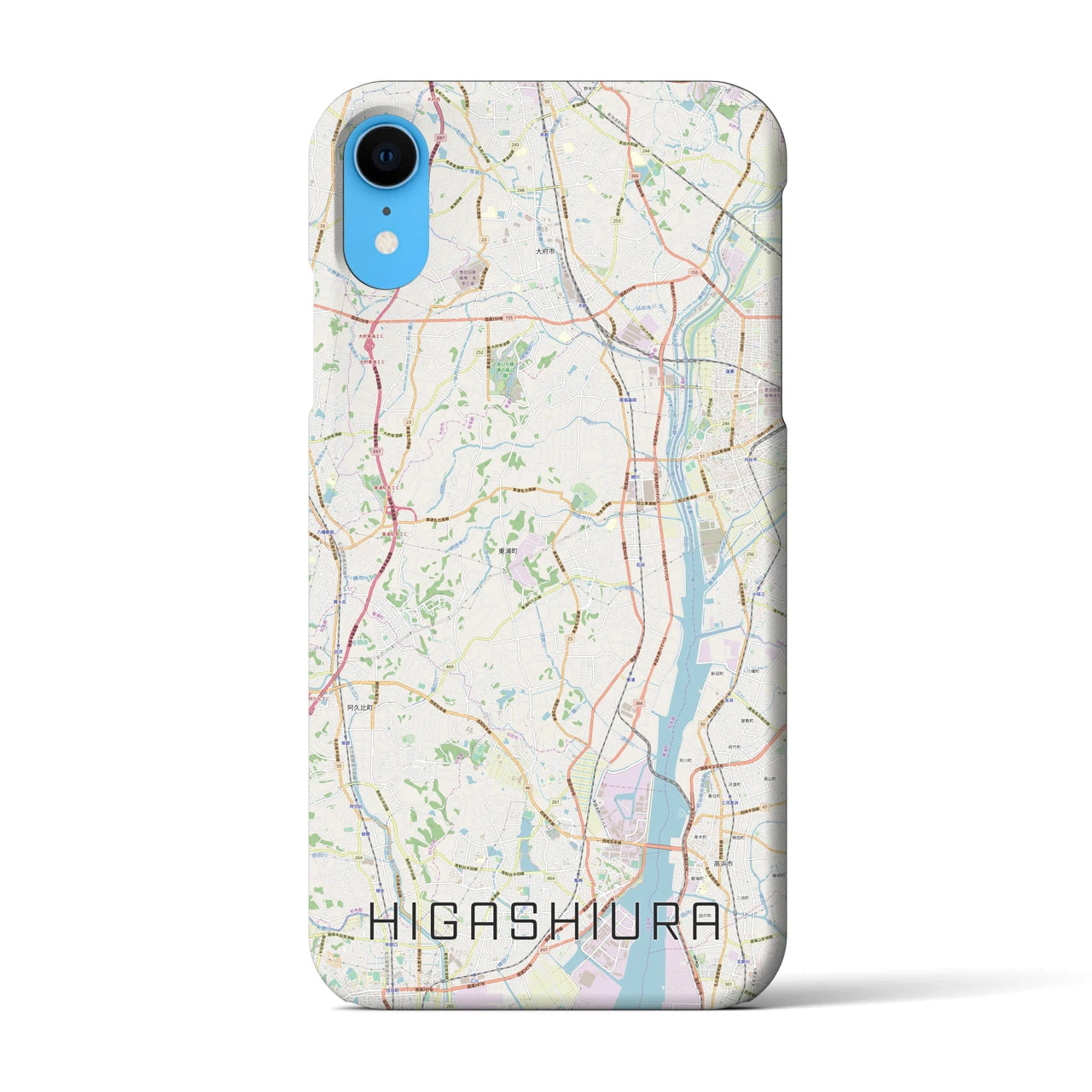 【東浦(愛知県)】地図柄iPhoneケース(バックカバータイプ)