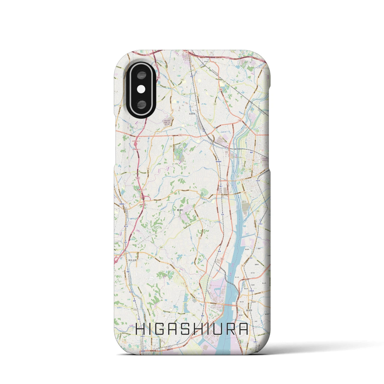 【東浦(愛知県)】地図柄iPhoneケース(バックカバータイプ)