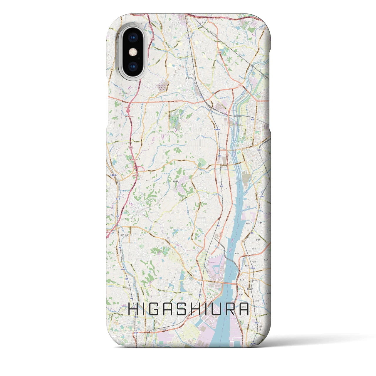 【東浦(愛知県)】地図柄iPhoneケース(バックカバータイプ)