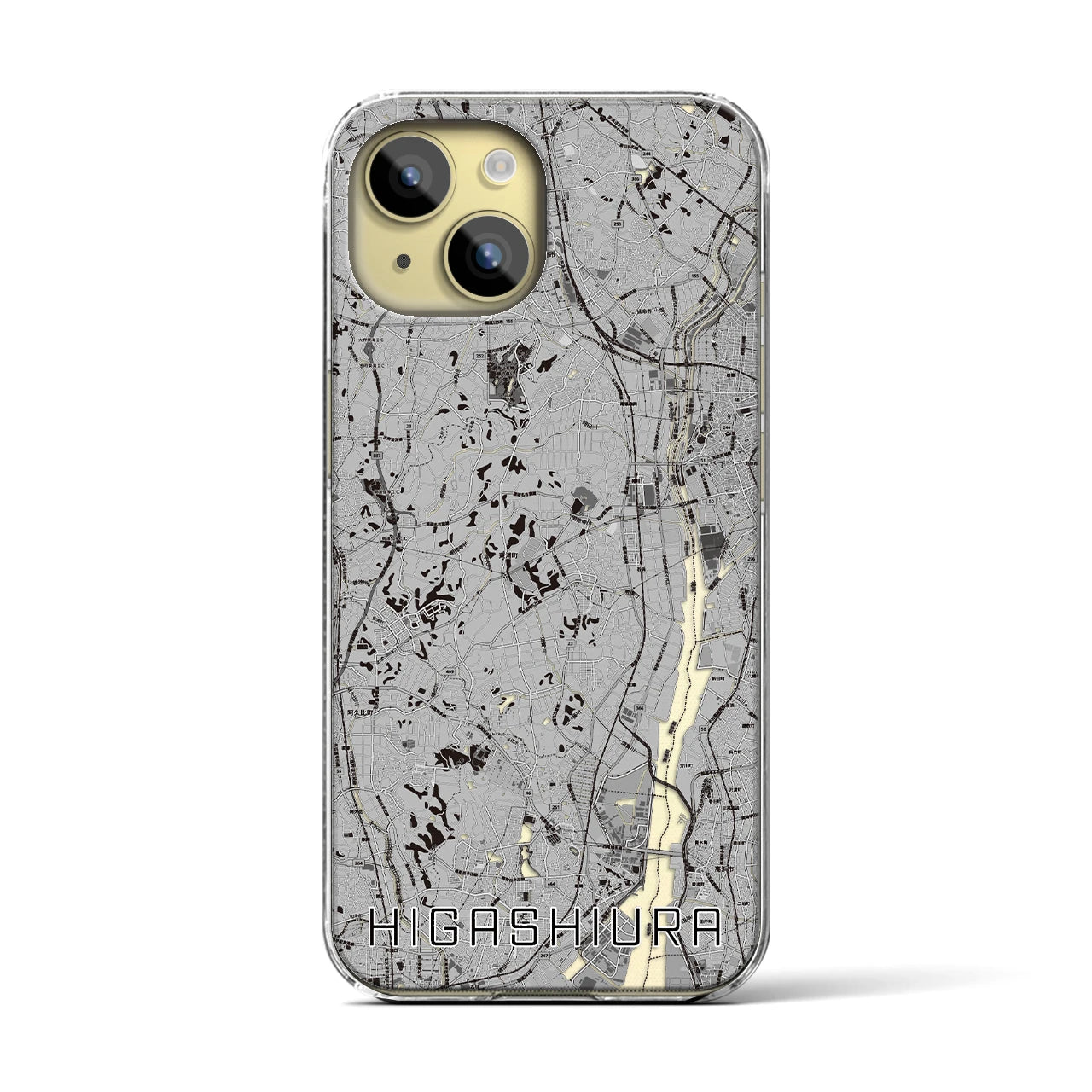 【東浦(愛知県)】地図柄iPhoneケース(クリアタイプ)